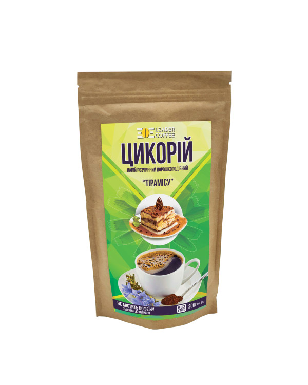 Цикорій розчинний порошкоподібний ТМ"LEADERCOFFEE" Тірамісу, 200г