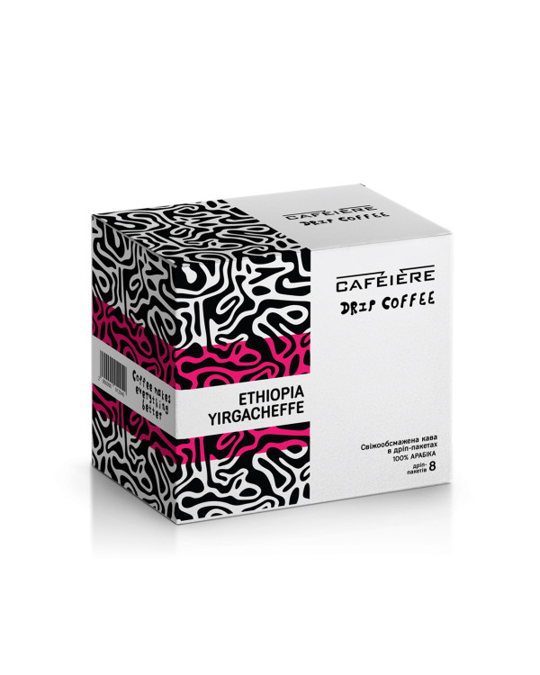 Дрип кофе CAFEIERE Ethiopia Yirgacheffe, 8шт Дрип кофе CAFEIERE Ethiopia Yirgacheffe, 8шт