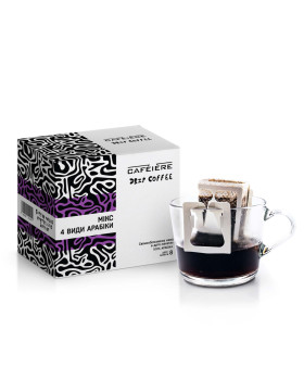 Дріп кава CAFEIERE Мікс 4 види Арабіки, 8шт-foto2