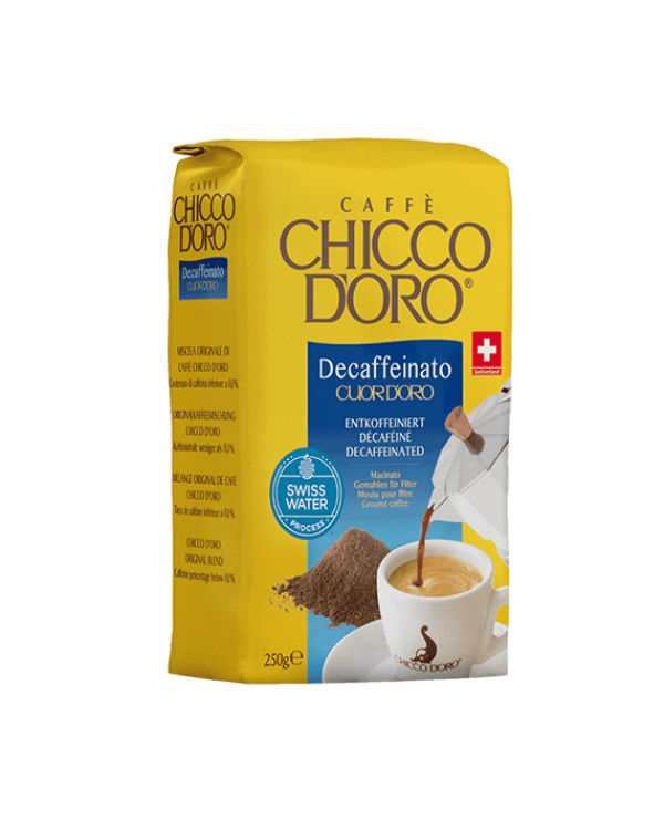 Кава мелена без кофеїну Chicco D'oro Decaffeinato, 250г