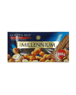 Шоколад "MILLENIUM GOLD" Молочний з цілими лісовими горіхами