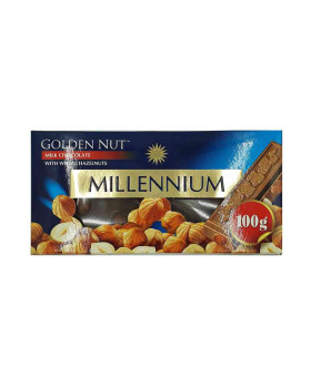 Шоколад "MILLENIUM GOLD" Молочний з цілими лісовими горіхами