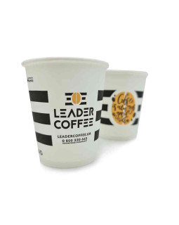 Стаканчики паперові з логотипом LeaderCoffee, 175 мл: екологічні, приємні, нешкідливі-foto3