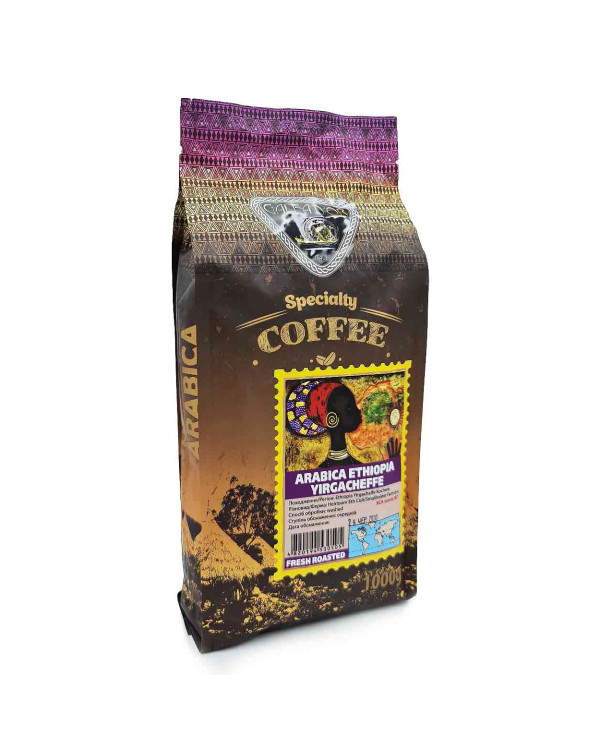 Кава в зернах GALEADOR Arabica Ethiopia Yirgacheffe, 100/0, 1кг