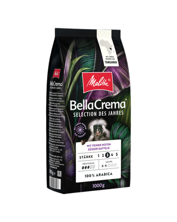 Кофе в зёрнах Melitta BellaCrema® Selection des Jahres TANSANIA, 1кг