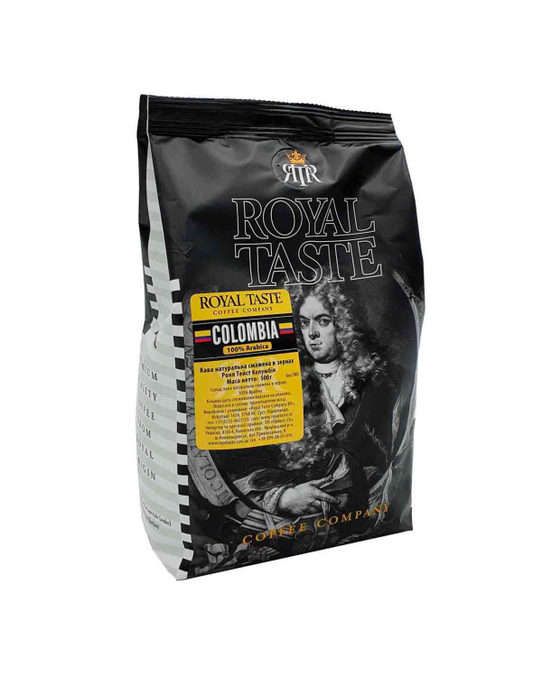 Кава в зернах ROYAL TASTE COLOMBIA, 100/0, 0.5кг Кава в зернах ROYAL TASTE COLOMBIA, 100/0, 0.5кг