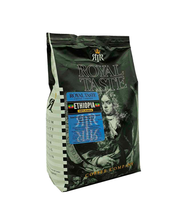 Кава в зернах ROYAL TASTE ETHIOPIA, 100/0, 0.5кг Кава в зернах ROYAL TASTE ETHIOPIA, 100/0, 0.5кг