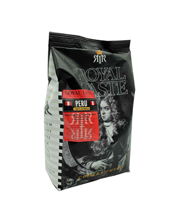 Кофе в зернах ROYAL TASTE PERU, 100/0, 0.5кг