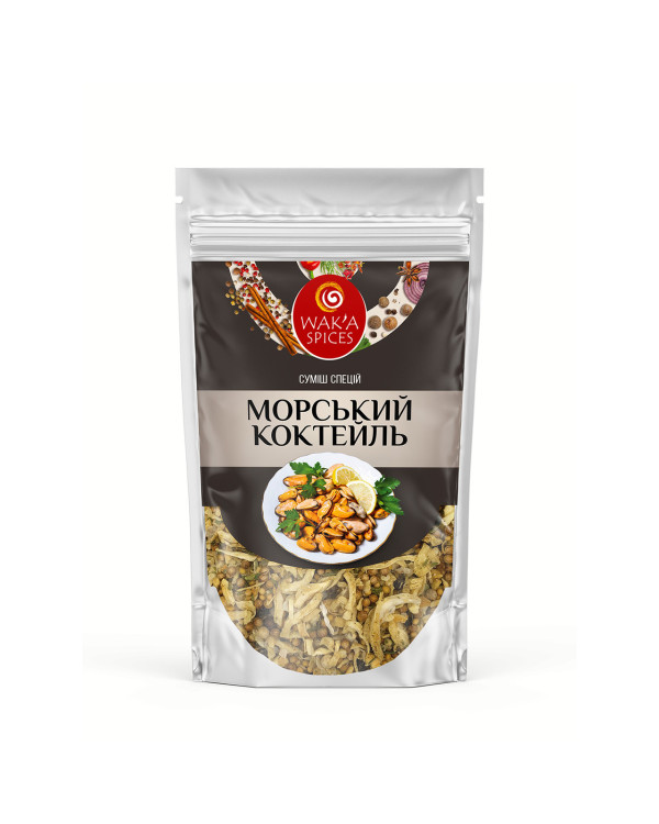 Суміш спецій "Морський коктейль" TM WAKA, 60г Суміш спецій "Морський коктейль" TM WAKA, 60г