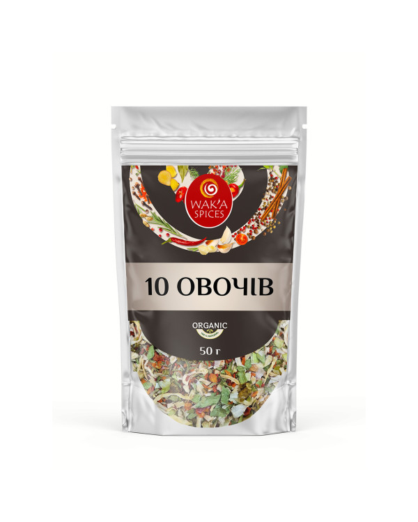 Суміш 10 овочів ТМ WAK'A, 50г Суміш 10 овочів ТМ WAK'A, 50г